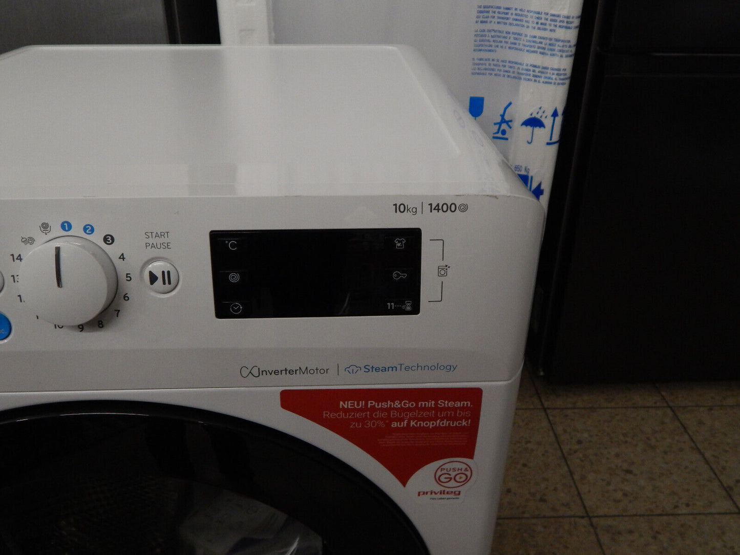 Privileg PWFV X 1073 A Waschmaschine 10kg Dampf-Programme 1400U/min in Weiß