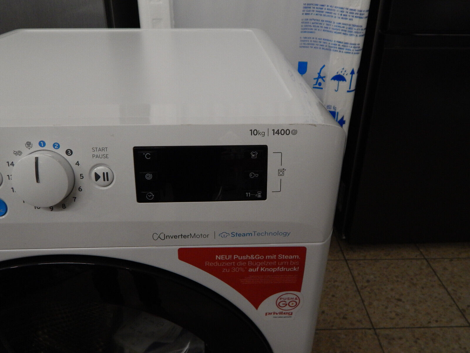 Privileg PWFV X 1073 A Waschmaschine 10kg Dampf-Programme 1400U/min in Weiß
