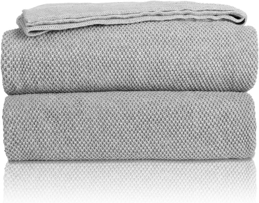 MH MYLUNE HOME Strickdecke aus Baumwolle Oeko-Tex 150 x 200 cm Kuscheldecke aus