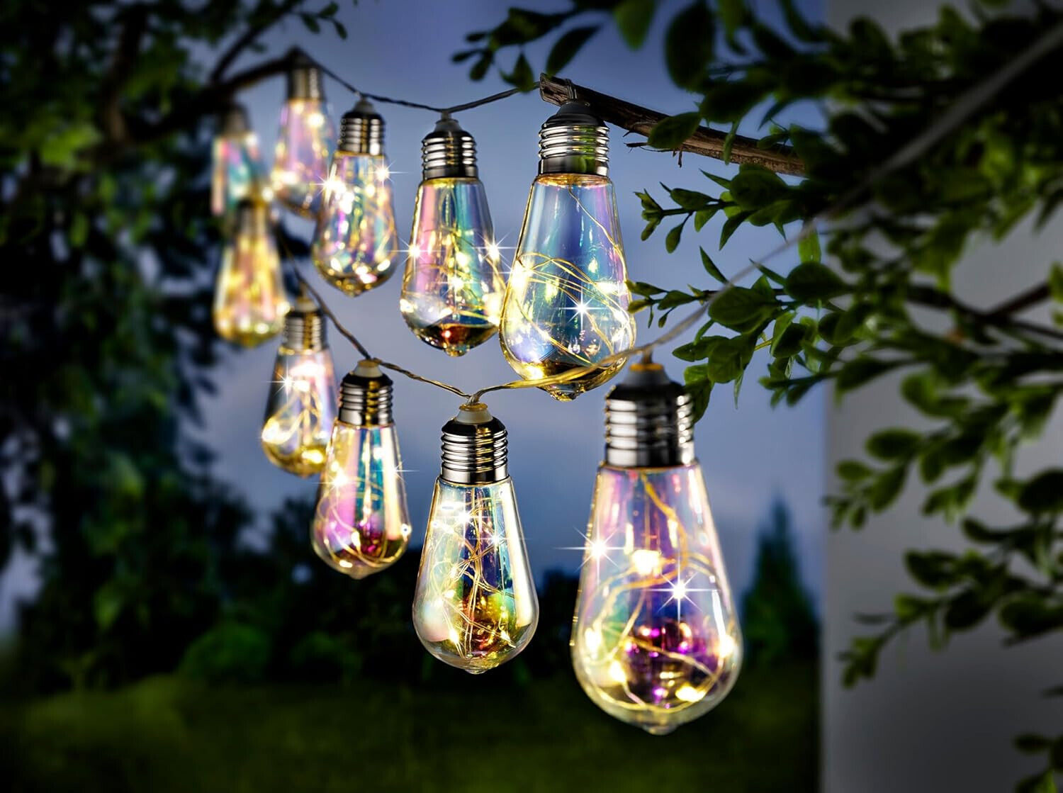 Solar-Lichterkette Luce, 50 LEDs, Länge Lichterkette 180 cm + 200 cm Zuleitung