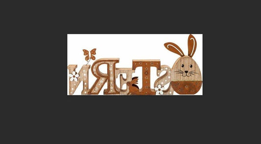 Deko Schrieftzug Ostern Natur