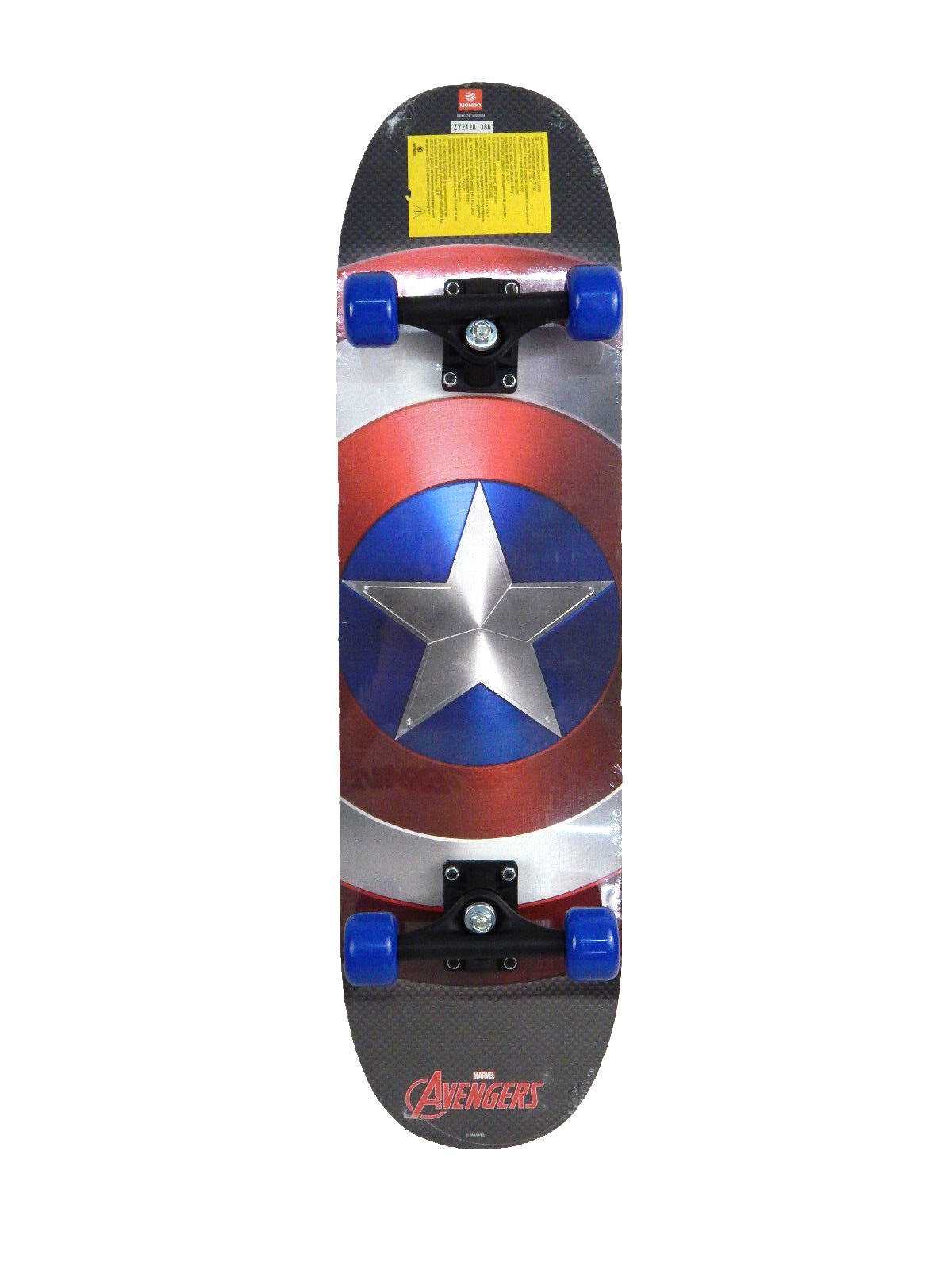 Mondo Toys – Skateboard Captain America – PVC-Räder – 9-lagiges Brett – 80 x 20