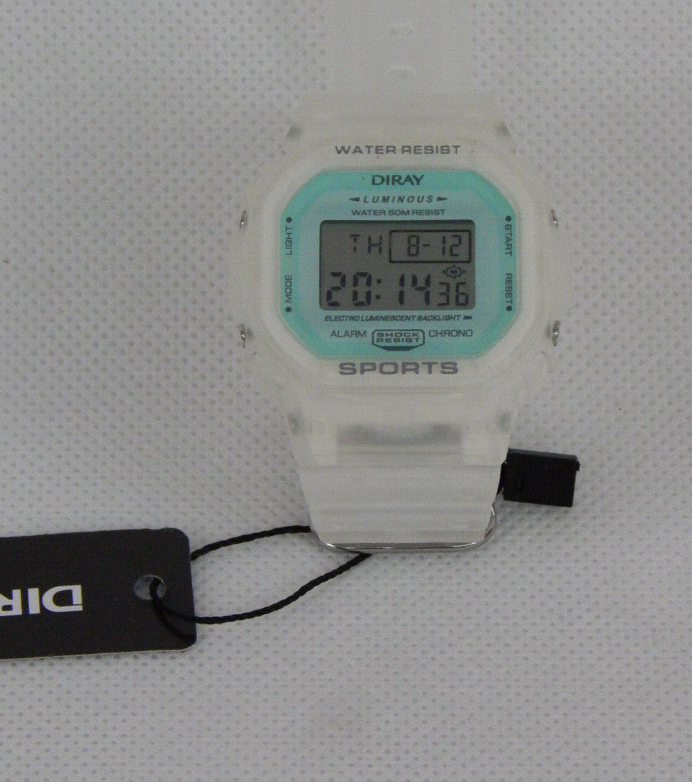 DIRAY Unisex Classic Digitaluhr PU-Armband Digitale Sportuhr Armbanduhr Uhr