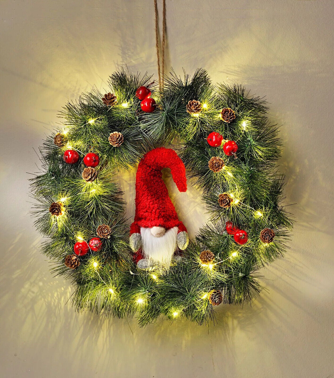 LED Türkranz Weihnachten Adventskranz LED Advent Deko Weihnachten Dekoration