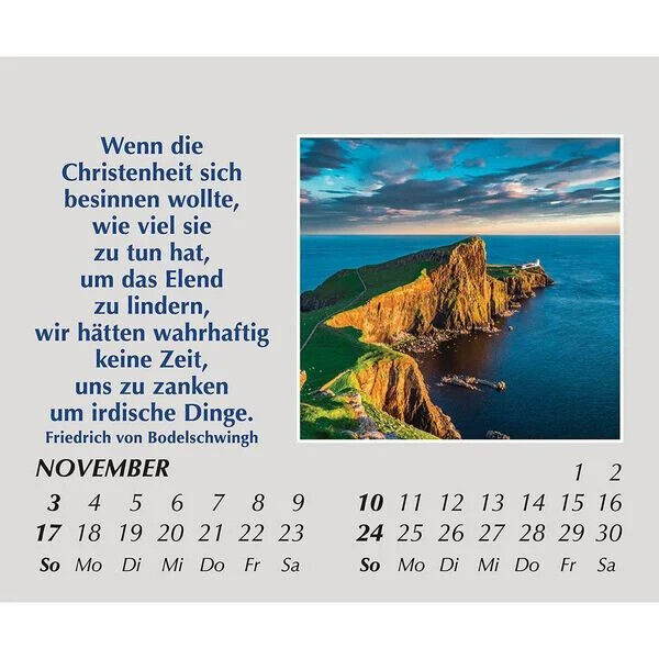 Hoffnung für jeden Tag 2024 Kalender mit Spürche Mini Kalender Reisekalender