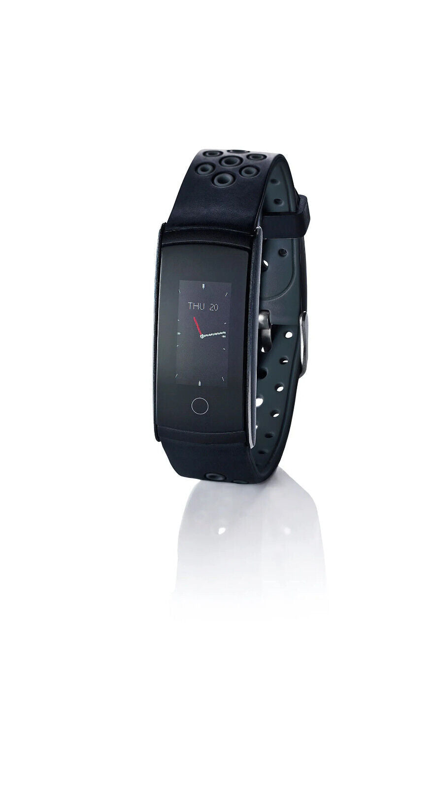 Fitnessarmband mit XL-Farbdisplay Sport Fitness Uhr Armbanduhr Unisex in Schwarz
