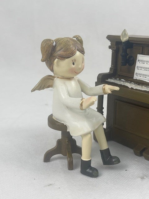 LED-Spieluhr "Engel am Piano"