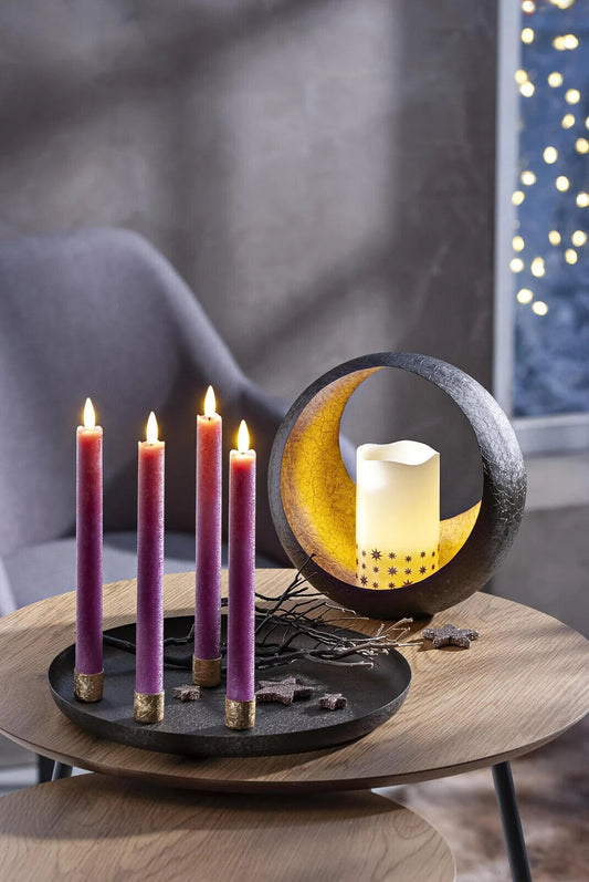 Metall-Tablett Magnet-Stabkerzenhaltern Kerzenständer Kerzenhalter Adventskranz