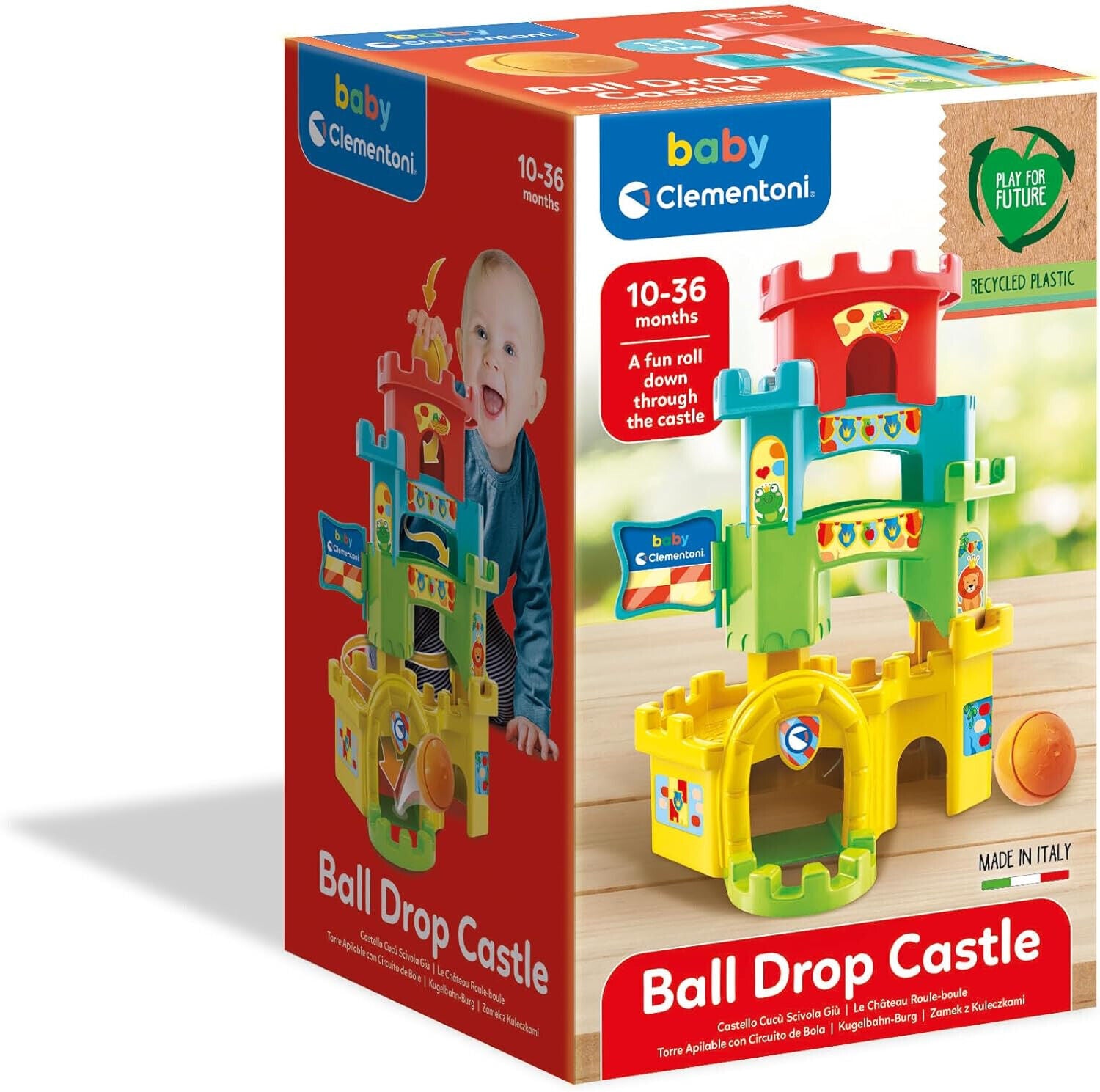 Clementoni Baby Ball Drop Castle Spielzeug Kugelbahn Lernen Motorische Fähigkeit