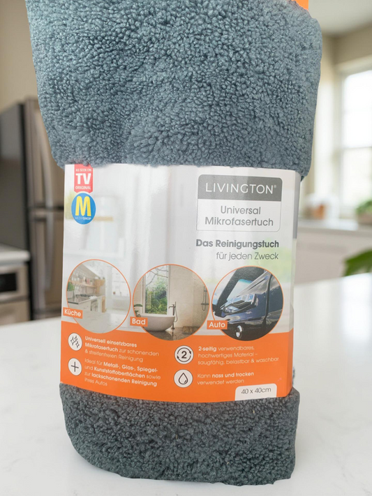 Livington Universal Mikrofasertuch grau 1+1 GRATIS