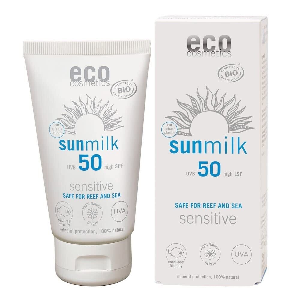 Eco Cosmetics Sonnenmilch LSF 50 sensitive   75 ml