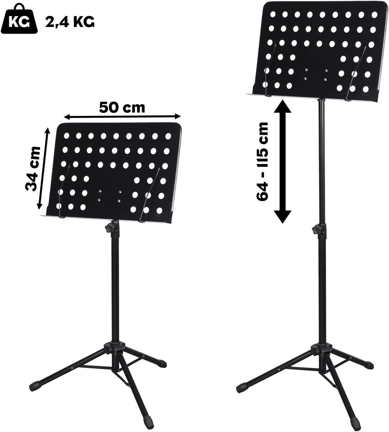 CASCHA Orchester-Pult aus Metall - stabiler Notenständer für Musikinstrumente