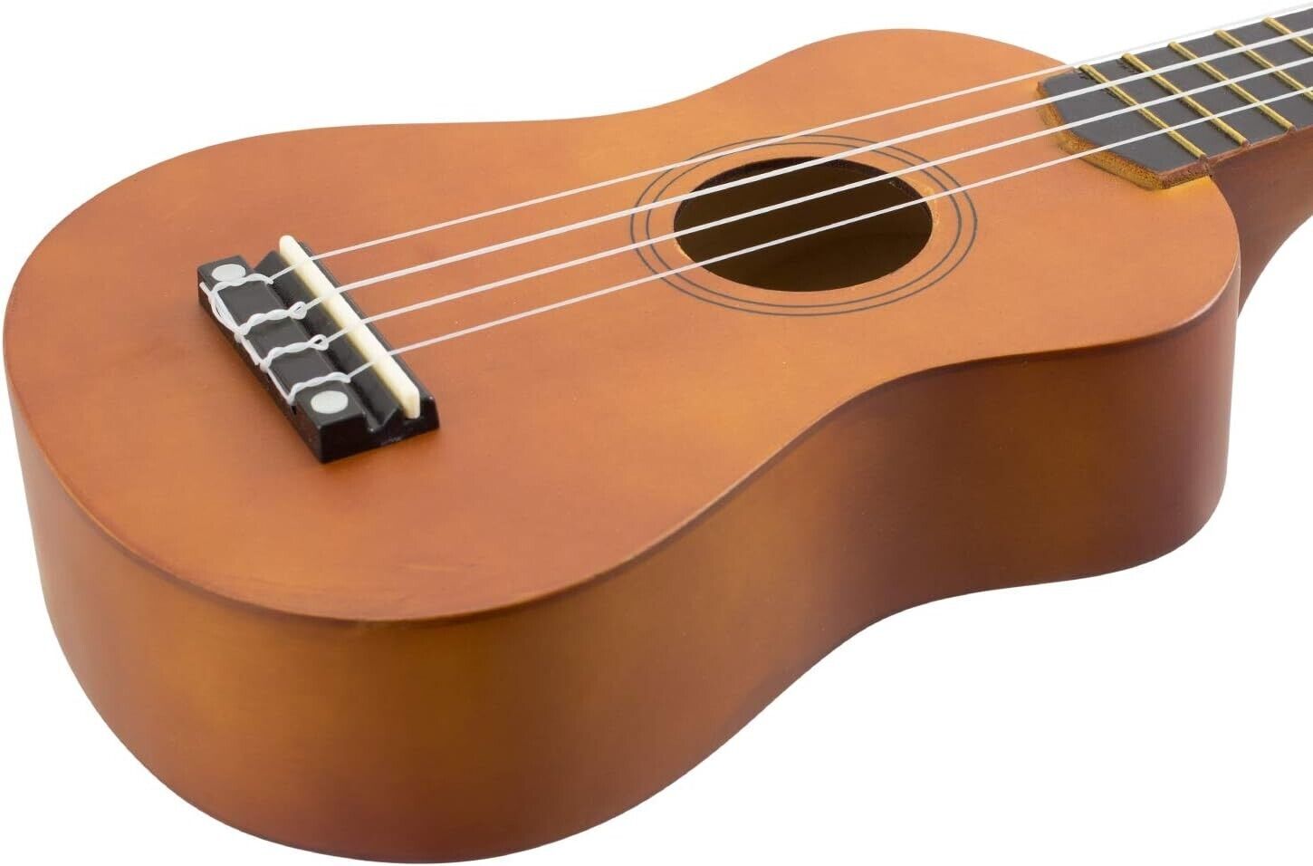 Mad About SU8-LH-NT Sopran-Ukulele für Linkshänder - Natur - mit Tasche, Filzpic