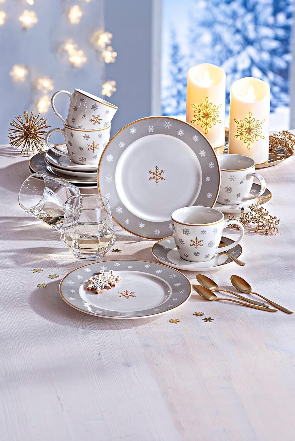 Kaffee-Service „Snowflake", 12-teilig