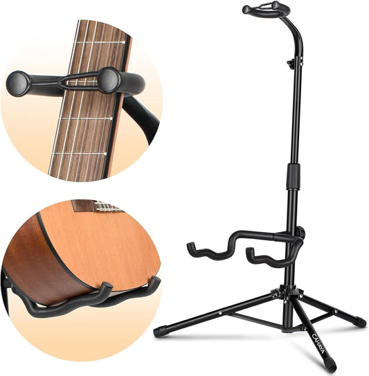 CAHAYA Gitarrenständer Boden mit Halshalterung Verstellbarer klappbarer Universa