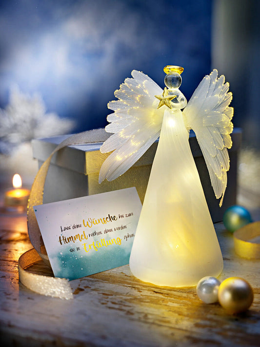 Geschenkset LED-Engel "Grazia" mit Grußkarte Deko Wohnungsdeko Dekoration Engel