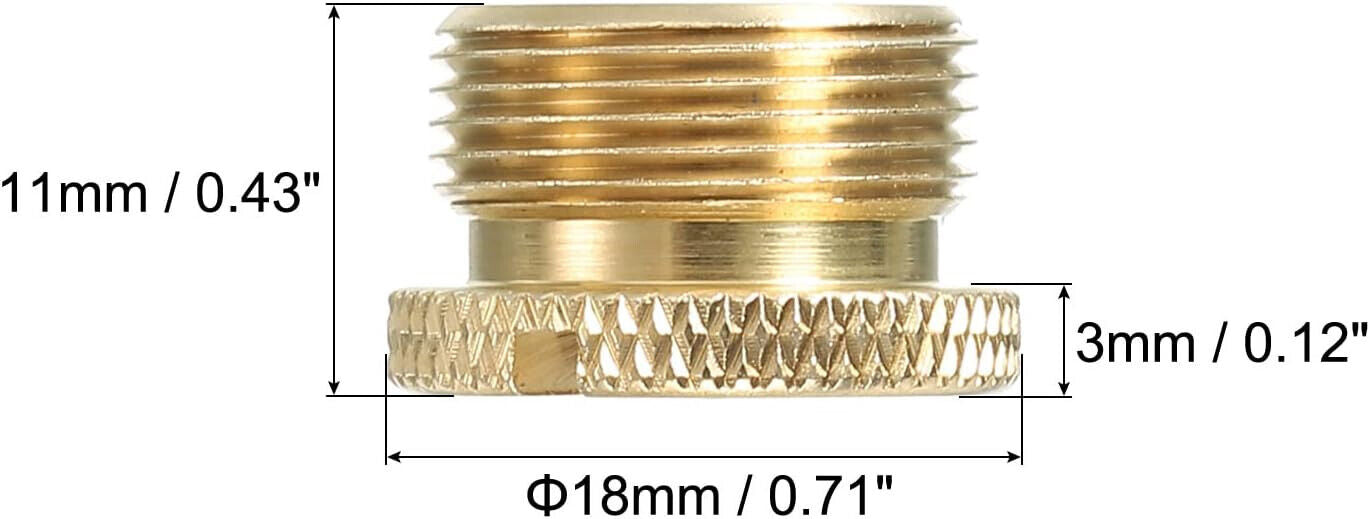 sourcing map Mikrofonständer Adapter 1/4 Buchse auf 5/8 Stecker Messing Mikrofon