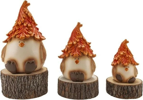 Dekofiguren "Vogelfamilie Birdy" 3er-Set Deko Holz Dekoration Wohnungsdeko
