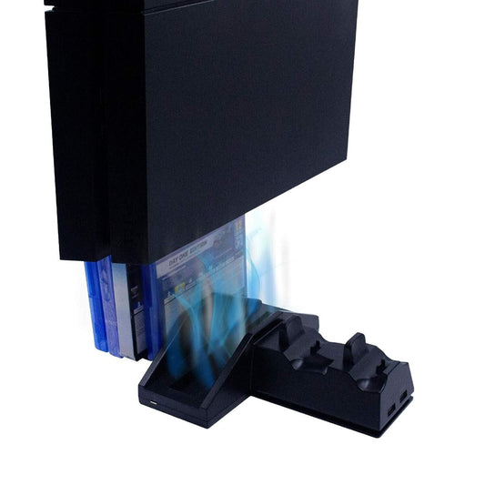 Numskull PS4 Konsolen Ständer mit Kühlungsventilator, Controller Ladegerät Dock,