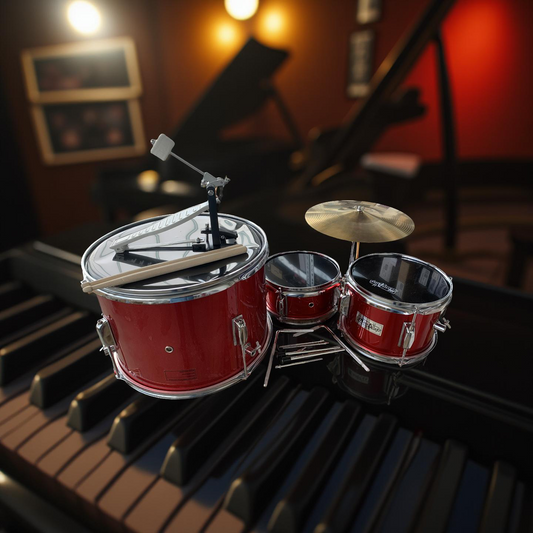 Music Alley Junior Drum Kit for Kids with Kick Drum Pedal, Drum Stool & Drum Sti