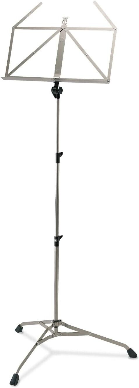 K&M 107 Notenpult Nickelfarbig – Ausziehbarer Notenständer 67,5 - 147 cm - klap
