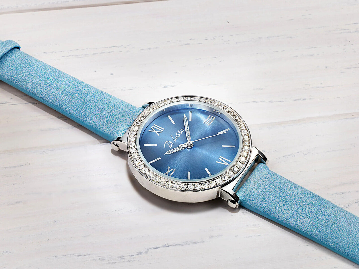 DL Armbanduhr "Glamour" (Farbe: beere) Armband-Uhr Damen Frauen Armband Uhr