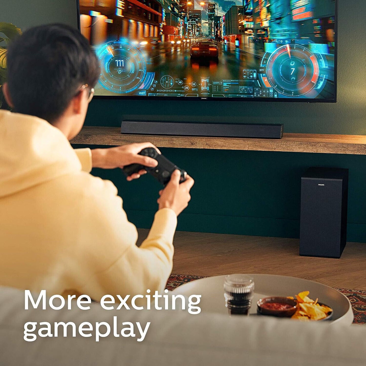PHILIPS TAB7305 - Soundbar Bluetooth 2.1 Wireless-Subwoofer 300W HDMI Schwarz