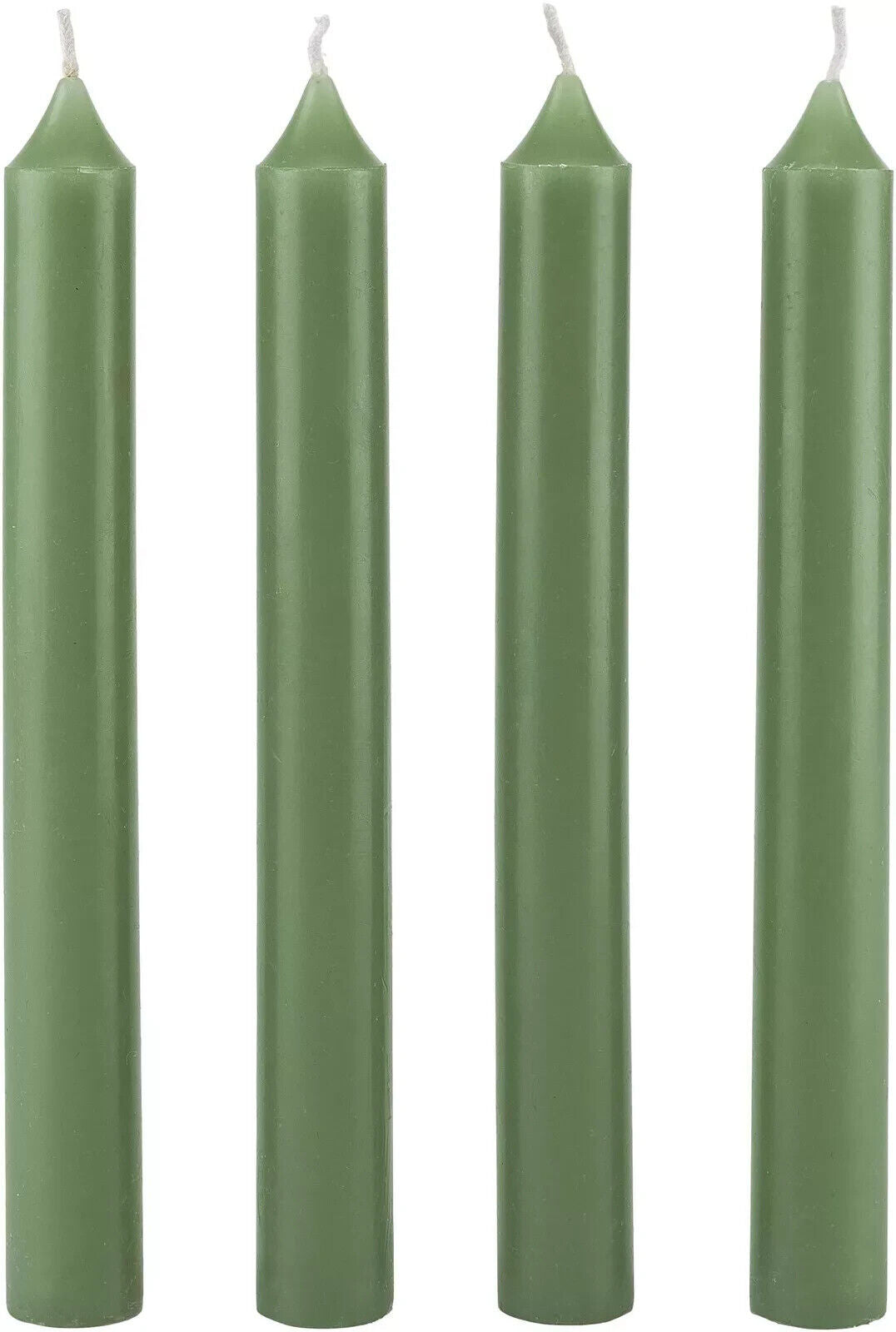 Stabkerzen "Classique" 4er-Set, (Farbe: olivgrün)