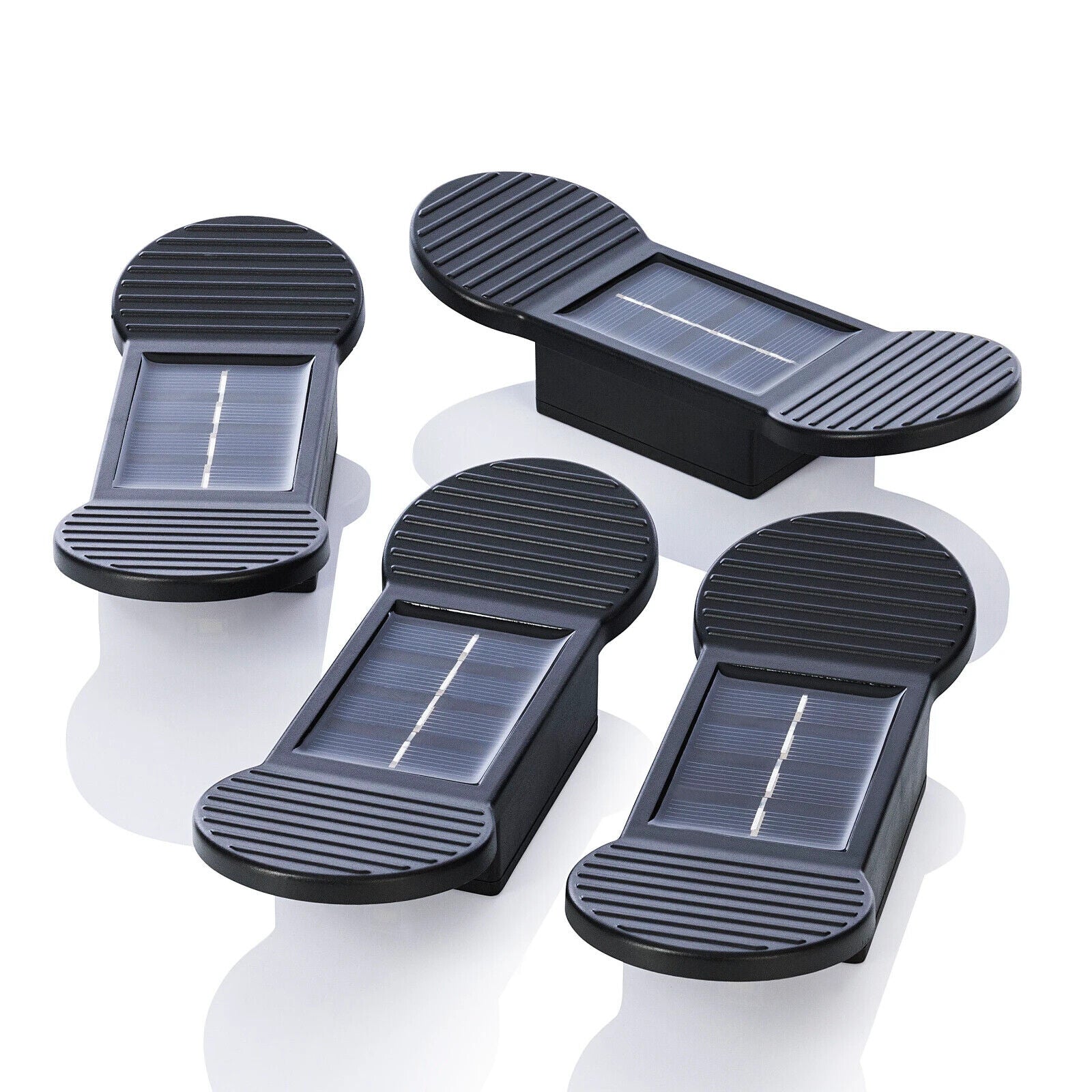 Solar Wandbeleuchtung 4er Set Haus Garten Garage Eingang Deko LED Beleuchtung
