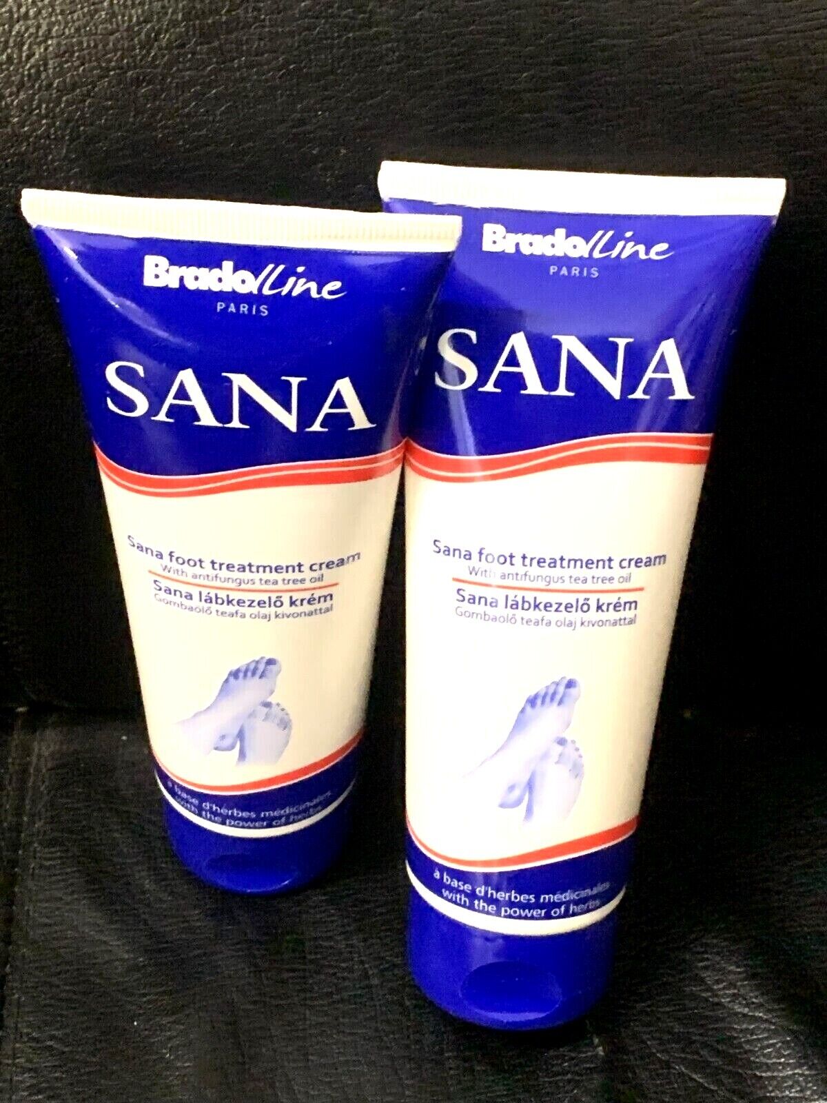 1 plus 1 Gratis Sana Fußbehandlungscreme mit antimykotischem Teebaumöl, 100 ml