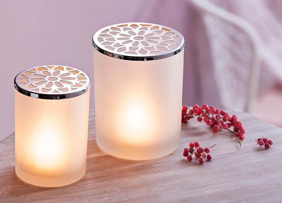 Blumensteckvasen aus Glas, 2er-Set
