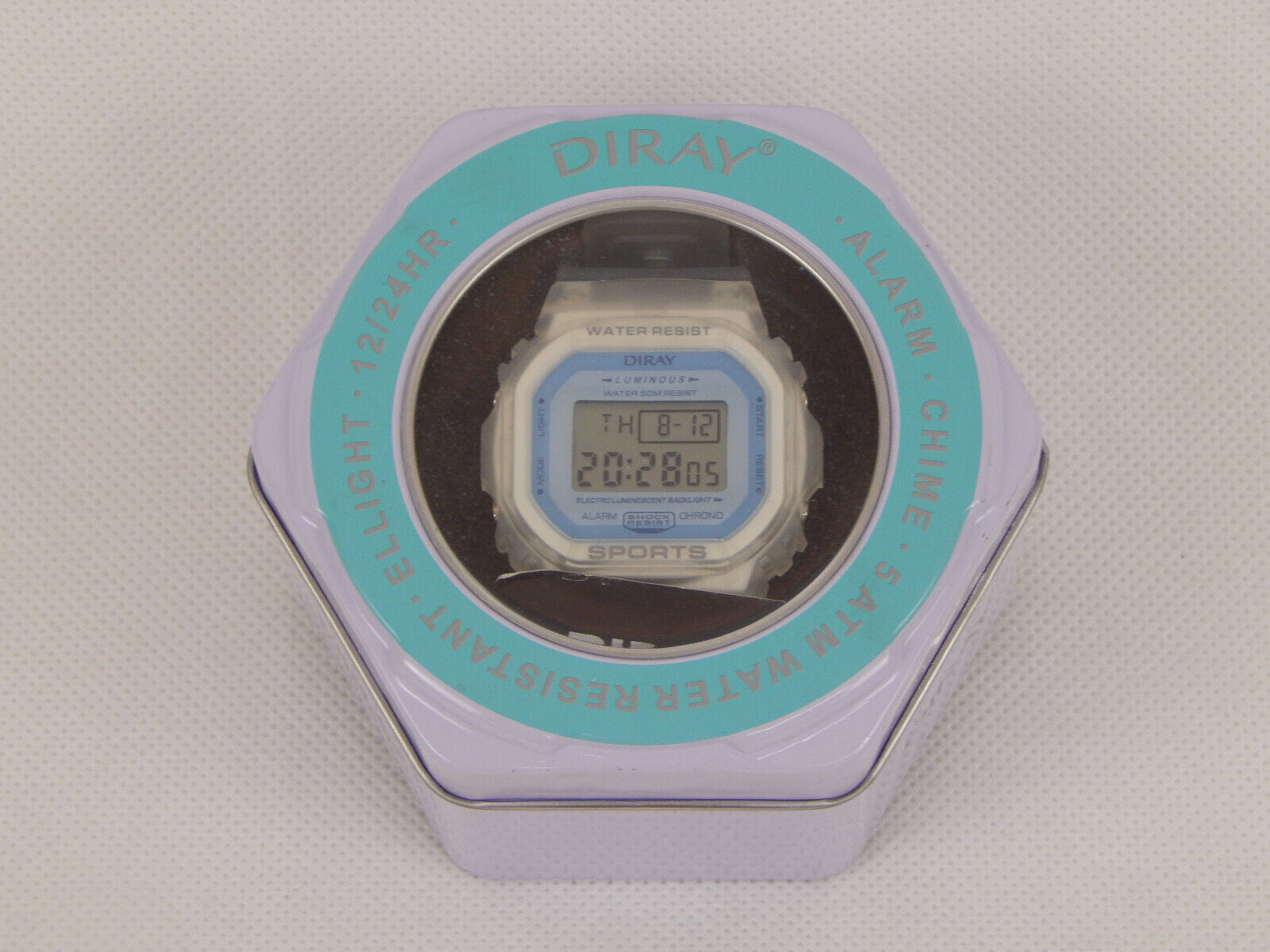 DIRAY Unisex Classic Digitaluhr PU-Armband Digitale Sportuhr Armbanduhr Uhr