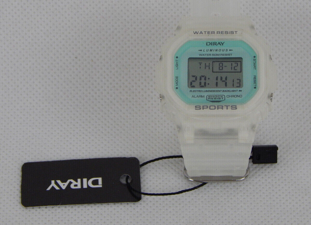 DIRAY Unisex Classic Digitaluhr PU-Armband Digitale Sportuhr Armbanduhr Uhr