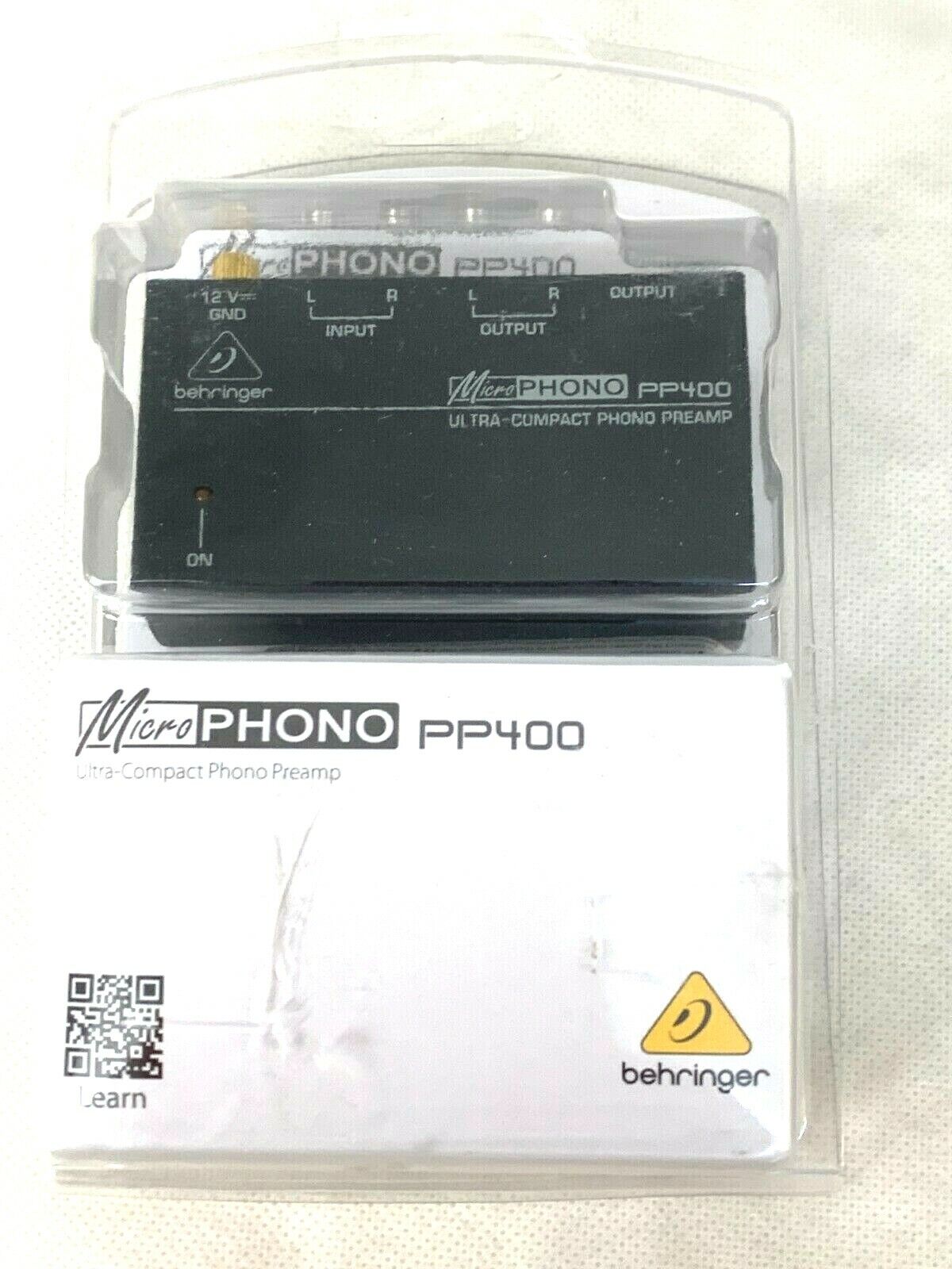 Behringer PP400 Mikrofon Plattenspieler Vorverstärker, Schwarz