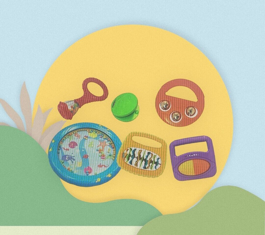 Voggenreiter Musik Für Kleine Baby-Rhythmus-Set 6-tlg. Rassel Babyrassel Trommel