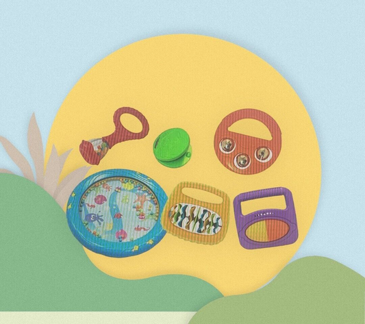 Voggenreiter Musik Für Kleine Baby-Rhythmus-Set 6-tlg. Rassel Babyrassel Trommel