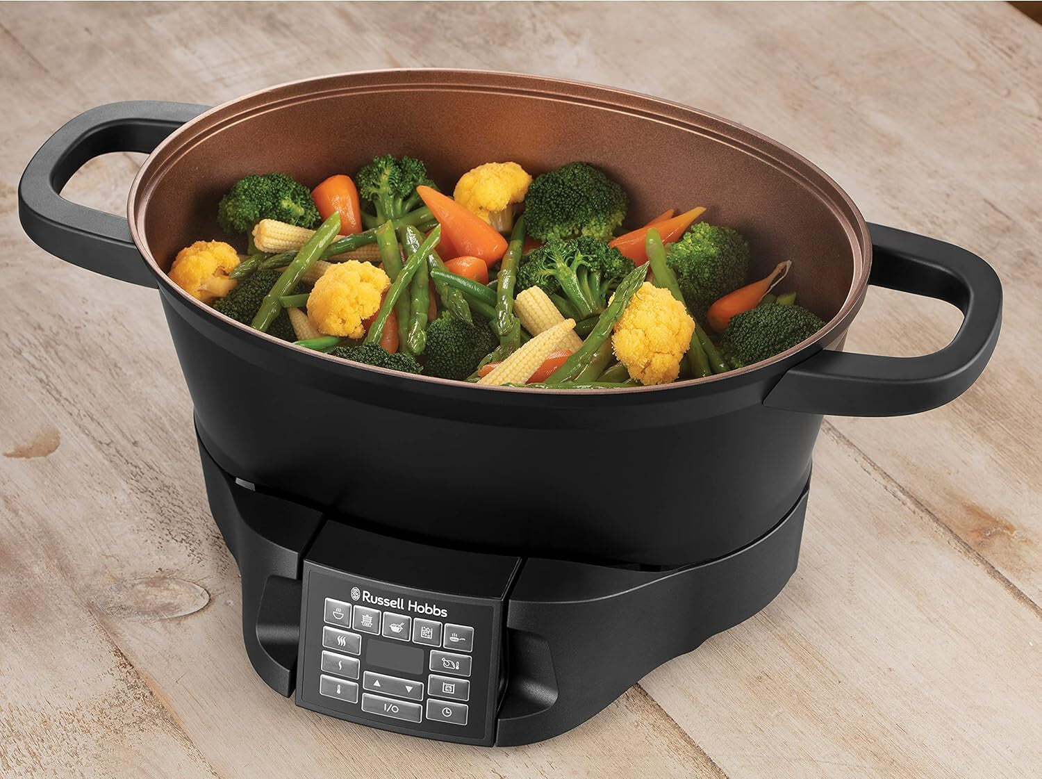 Russell Hobbs Good to Go Multi-Cooker Multikocher mit abnehmbarem Bedienfeld