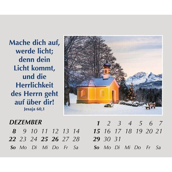 Hoffnung für jeden Tag 2024 Kalender mit Spürche Mini Kalender Reisekalender