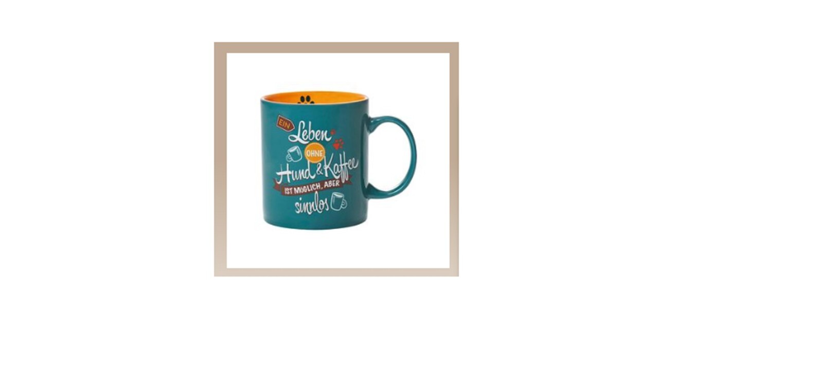 Kaffeebecher mit Trinkspruch