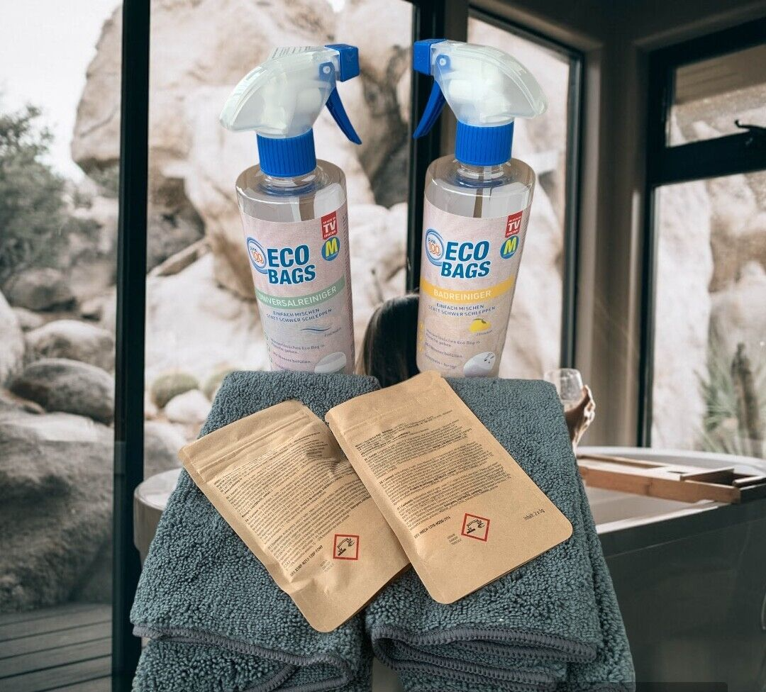 Pure100 Eco Bags - Reinigungspulver hocheffektive Reinigungsformel - einfach mis
