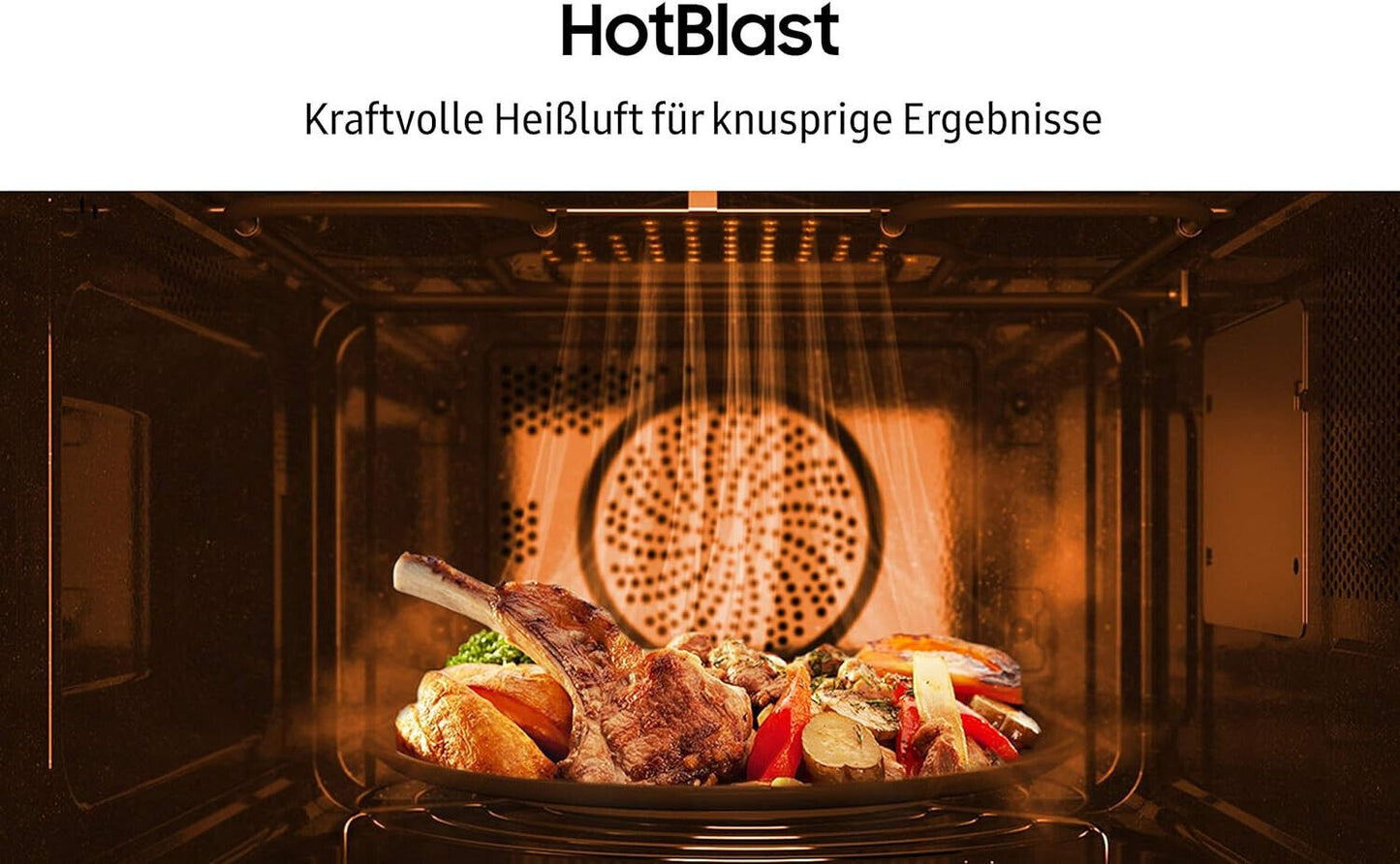 Samsung MC2BM6035CS/EG Kombi-Mikrowelle mit Grill und Heißluft, 900 W, 28 Liter