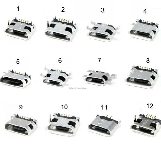 micro usb Buchse Einbau Ladebuchse Lötbuchse 5 Pins usb connector charging port