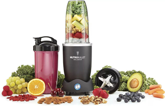 NutriBullet Balance 1200 Watt schwarz Mixer mit Extraktor-Klinge macht Superfood