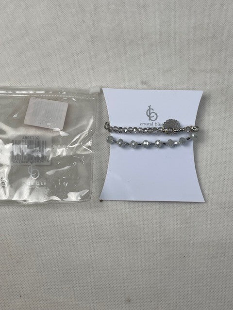 Crystal Blue Armband (Silber)