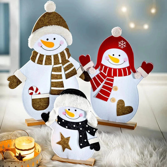 Deko-Figuren Schneemann-Familie Frosti 3er Set Figuren - neu