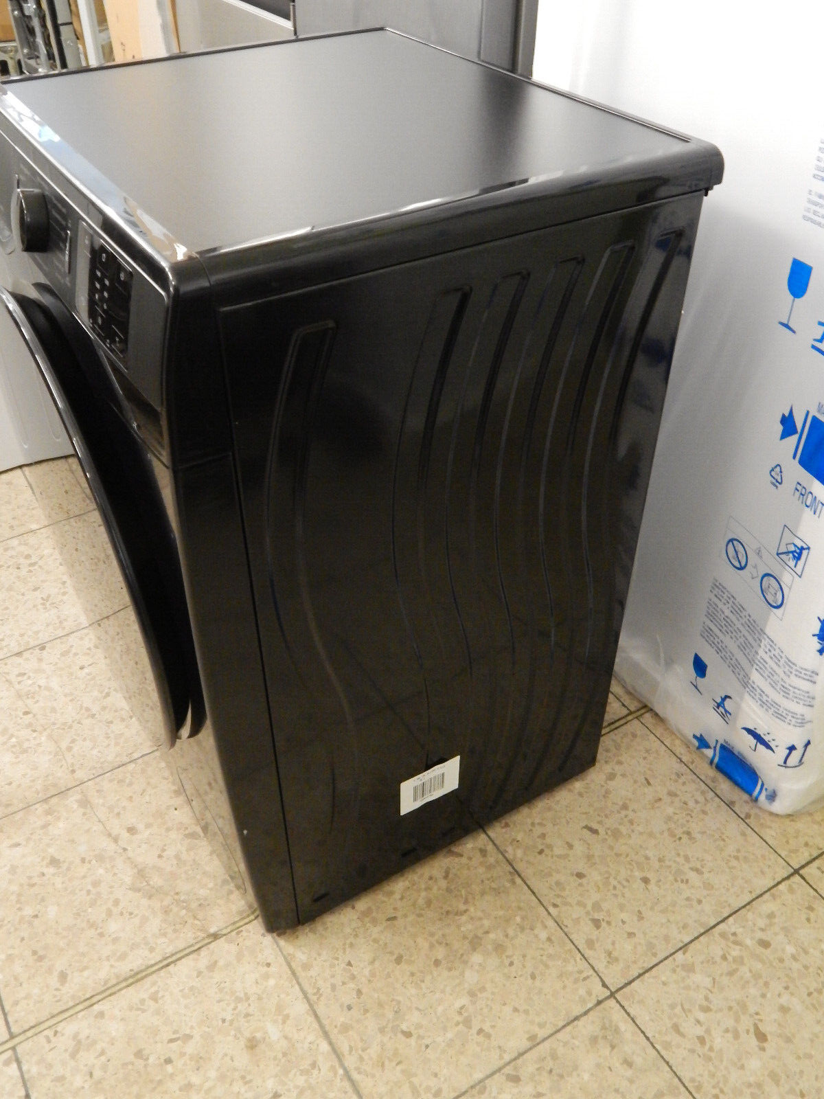 Gorenje 8kg Waschmaschine WNFHEI 84 ADPSB, 1400U/min Dampffunktion in Schwarz