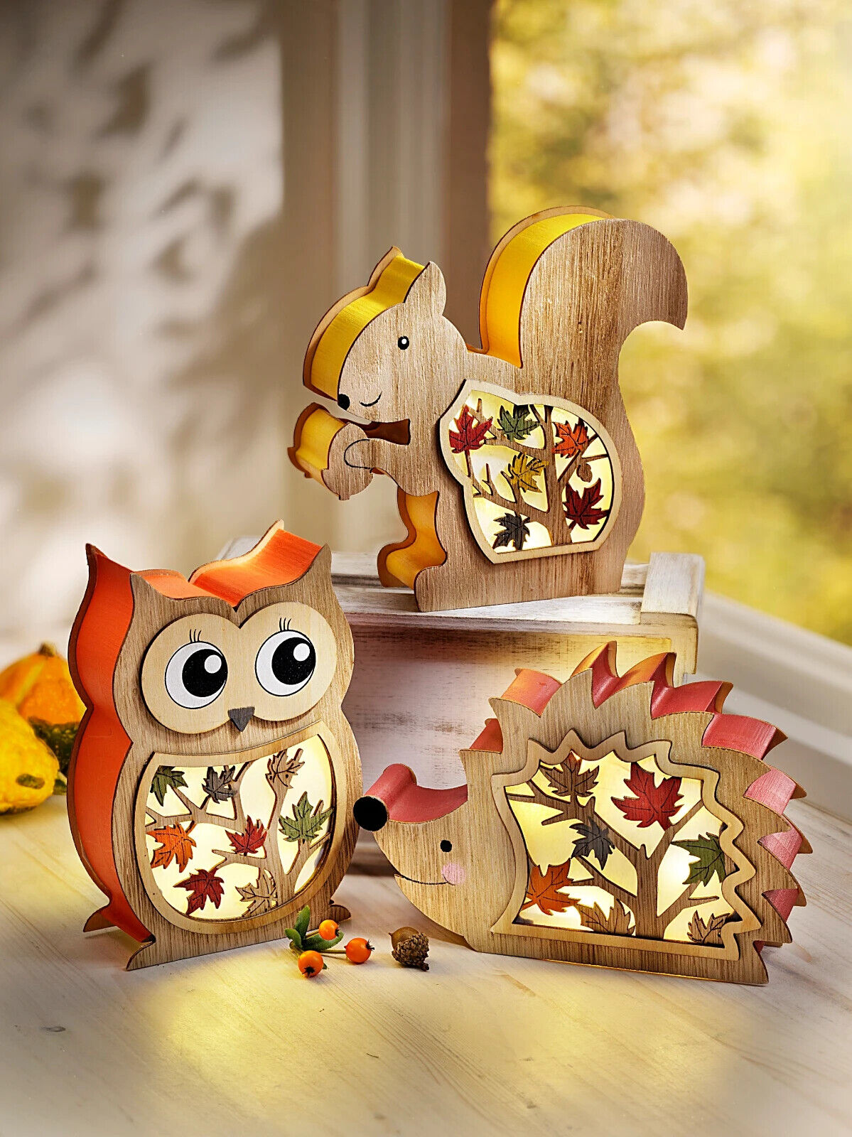 LED-Stimmungsleuchten  Herbst , 3er-Set 