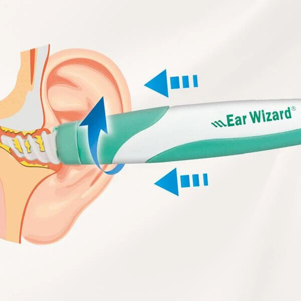 Ear Wizard Ohrenreiniger Saubere Ohren Ohr im Handumdrehen 16x Silikonaufsatz