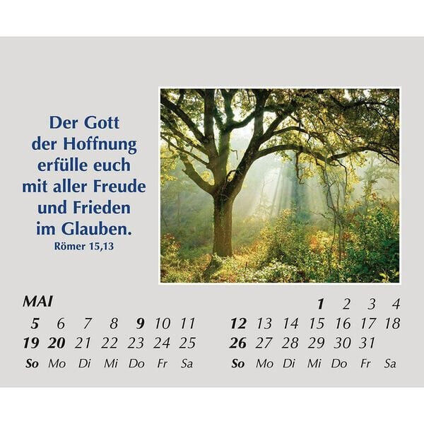 Hoffnung für jeden Tag 2024 Kalender mit Spürche Mini Kalender Reisekalender