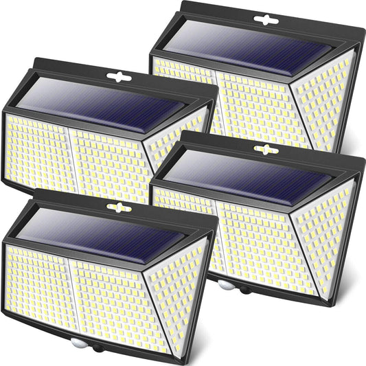 Solarlampen für Außen mit Bewegungsmelder, 308 LED 3 Modi 270° LED Solar IP65